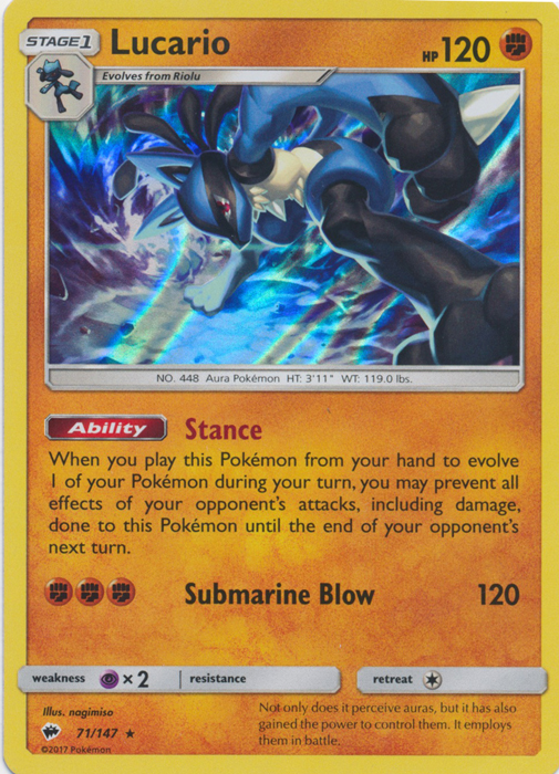 Lucario - 71/147 - Holo Rare