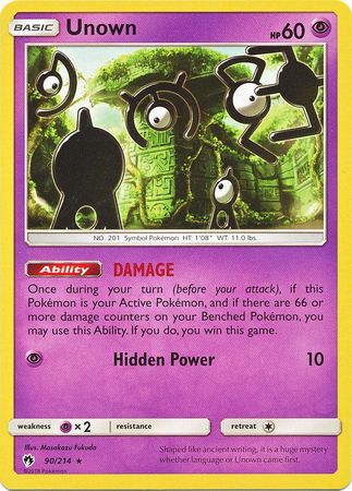 Unown - 90/214 - Rare