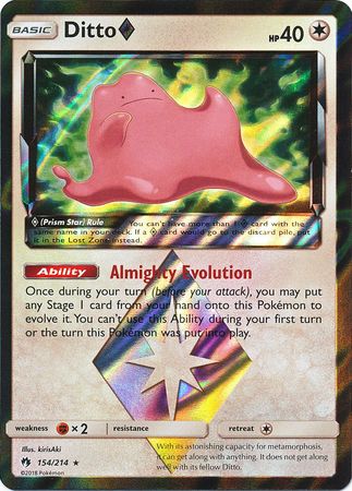 Ditto [Prism Star] - 154/214 - Holo Rare