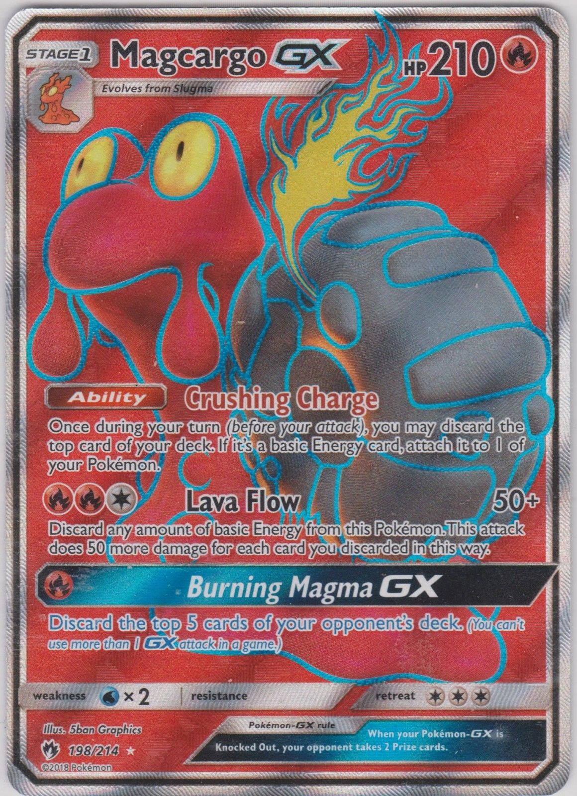 Magcargo GX - 198/214 - Full Art Ultra Rare Magcargo GX - 198/214 - Full Art Ultra Rare