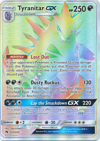 Tyranitar GX - 223/214 - Secret Rare