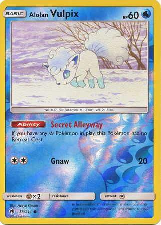 Alolan Vulpix - 53/214 - Common - Reverse Holo