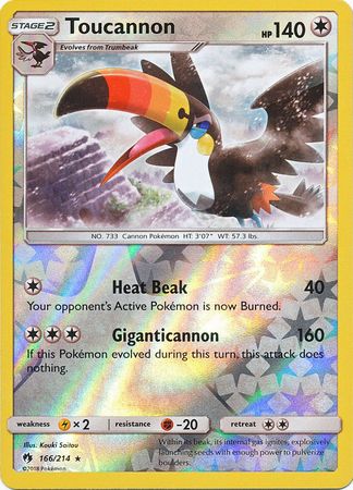 Toucannon - 166/214 - Rare - Reverse Holo