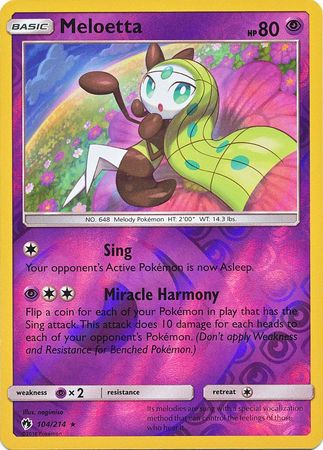 Meloetta - 104/214 - Rare - Reverse Holo