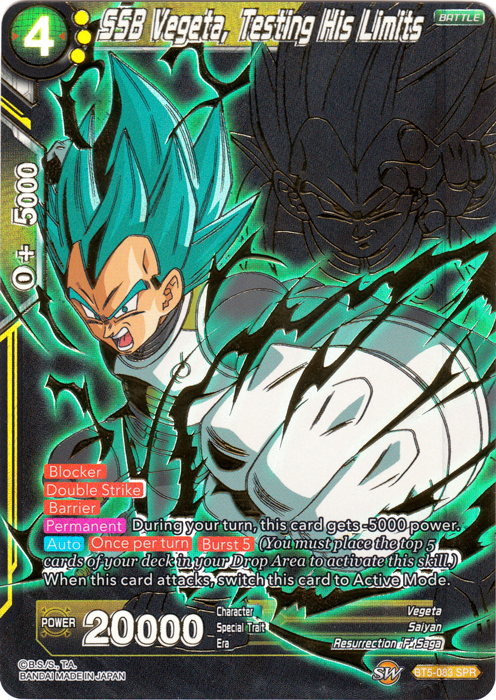 SSB Vegeta, Testing His Limits - BT5-083 - SPR