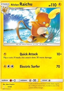 Alolan Raichu - 17/30 - Uncommon