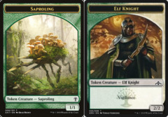 Elf Knight // Saproling Token