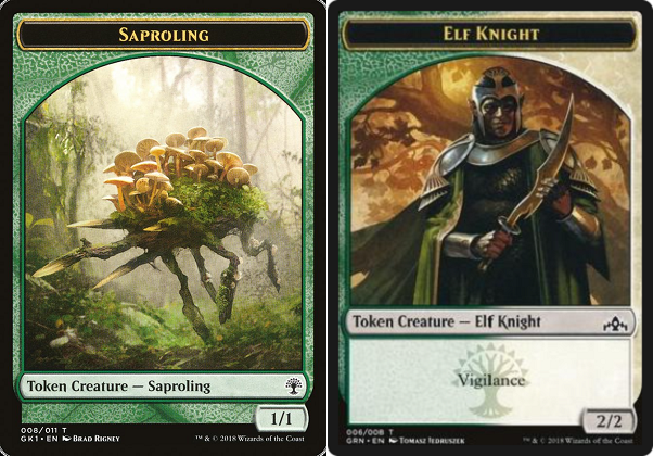 Saproling Token // Elf Knight Token