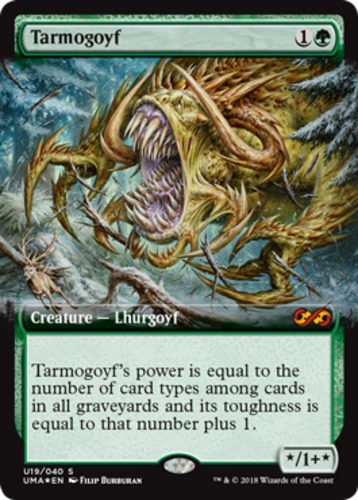 1x Tarmogoyf ~ Extended Art - Foil NM-Mint, English Ultimate