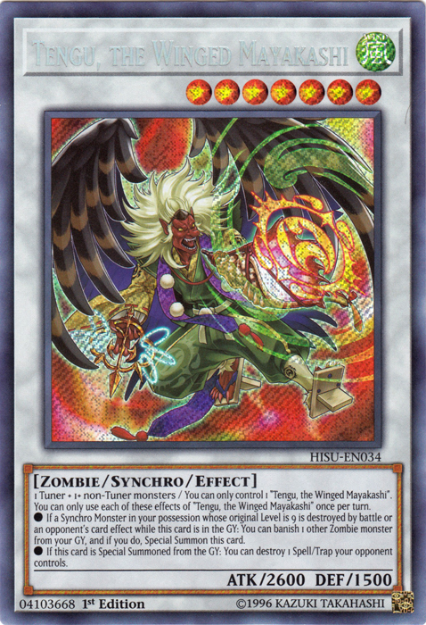Tengu, the Winged Mayakashi - HISU-EN034 - Secret Rare - 1st Edition