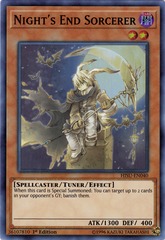 Night's End Sorcerer - HISU-EN040 - Super Rare - 1st Edition