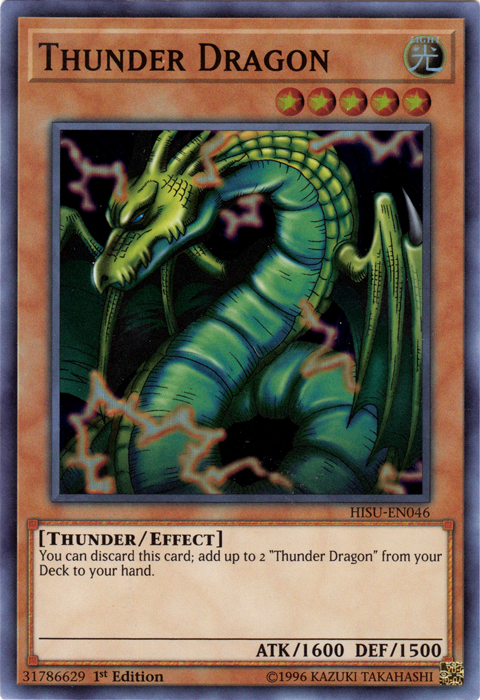 Thunder Dragon - HISU-EN046 - Super Rare - 1st Edition