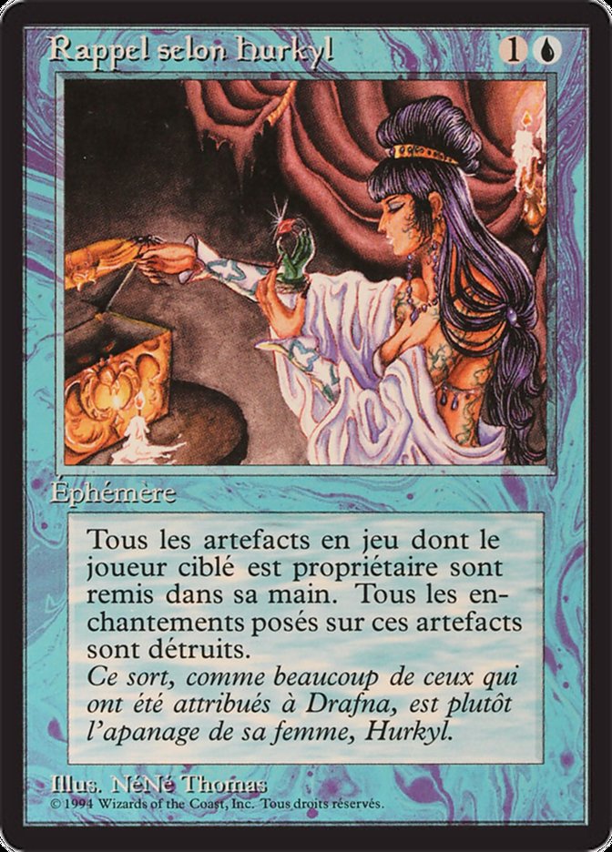 Hurkyls Recall - French