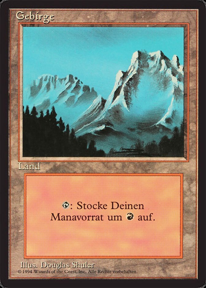1x FBB Mountain (Blue) - German NM-Mint, German 3rd Edition