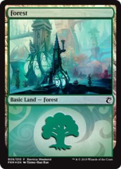 Forest (B09/010) - Foil Ravnica Weekend Promo