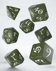 Classic RPG Dice Set olive & white (7)