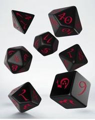 Classic RPG Dice Set black & red (7)