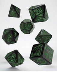 Call of Cthulhu: 7th Edition Dice Set black & green (7)