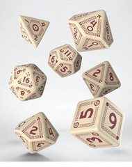 RuneQuest Dice Set beige & burgundy (7)