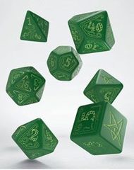 Call of Cthulhu Dice Set green & glow-in-the-dark (7)