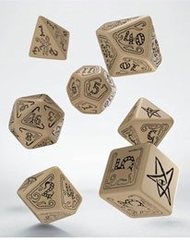 Call of Cthulhu Dice Set beige & black (7)