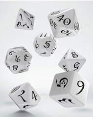 Classic RPG Dice Set white & black (7)