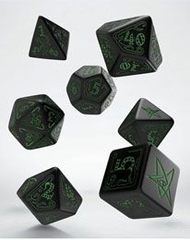 Call of Cthulhu Dice Set black & green (7)