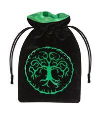 Forest Dice Bag Velour black & green