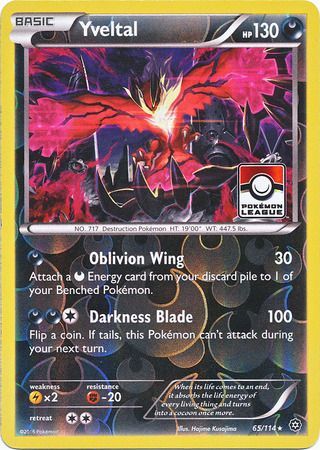 Yveltal - 65/114 - Reverse Holo - League Promo