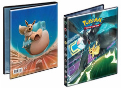 Pokemon Binders: Ultra Pro - SM09 Team Up 4 Pocket Portfolio Binder (Pikachu & Zekrom) (Eevee & Snorlax)