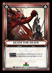 Death for Death (Claimed) - Foil