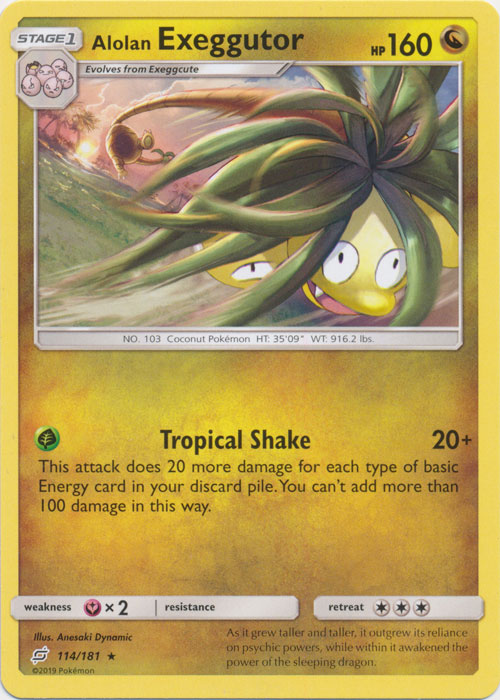 Alolan Exeggutor - 114/181 - Rare Alolan Exeggutor - 114/181 - Rare