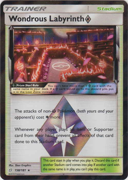 Wondrous Labyrinth Prism Star - 158/181 - Holo Rare Wondrous Labyrinth Prism Star - 158/181 - Holo Rare