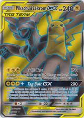 Pikachu & Zekrom GX - 162/181 - Full Art Ultra Rare