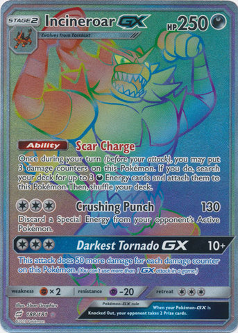 Incineroar GX - 188/181 - Secret Rare