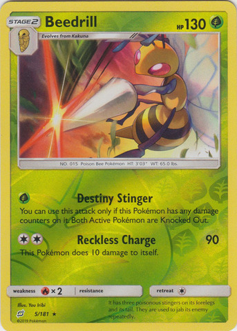 Beedrill - 5/181 - Rare - Reverse Holo