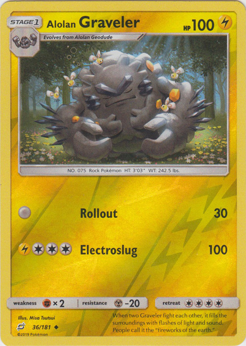 Alolan Graveler - 36/181 - Uncommon - Reverse Holo