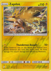 Zapdos - 40/181 - Holo Rare - Reverse Holo