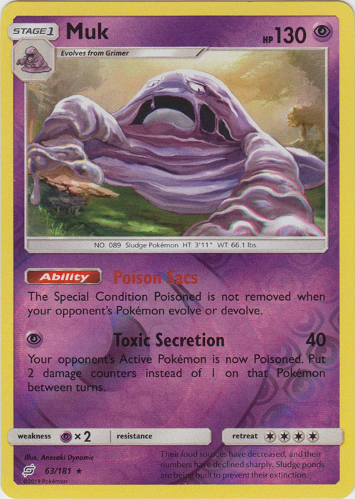 Muk - 63/181 - Rare - Reverse Holo