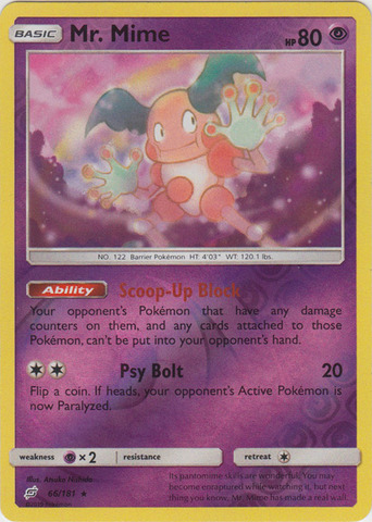 Mr. Mime - 66/181 - Rare - Reverse Holo