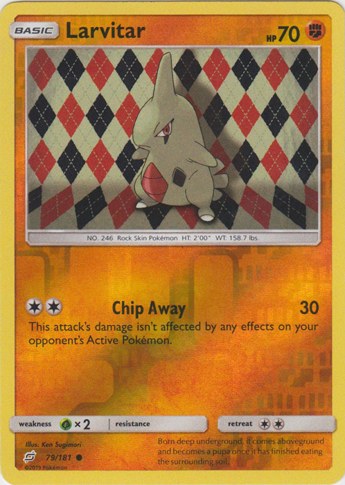 Larvitar - 79/181 - Common - Reverse Holo Larvitar - 79/181 - Common - Reverse Holo