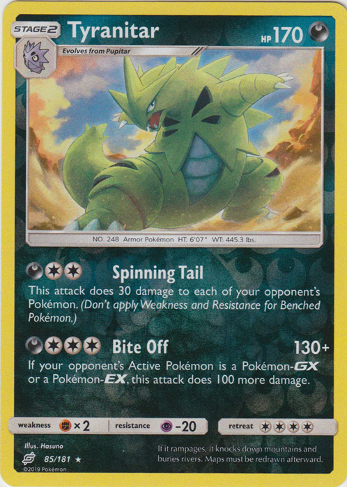 Tyranitar - 85/181 - Holo Rare - Reverse Holo Tyranitar - 85/181 - Holo Rare - Reverse Holo