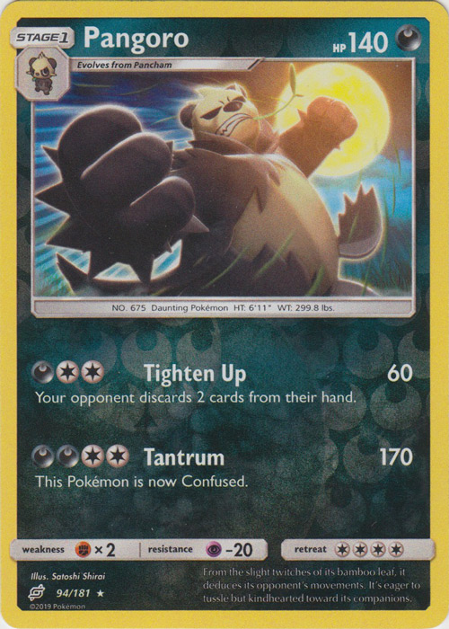 Pangoro - 94/181 - Rare - Reverse Holo