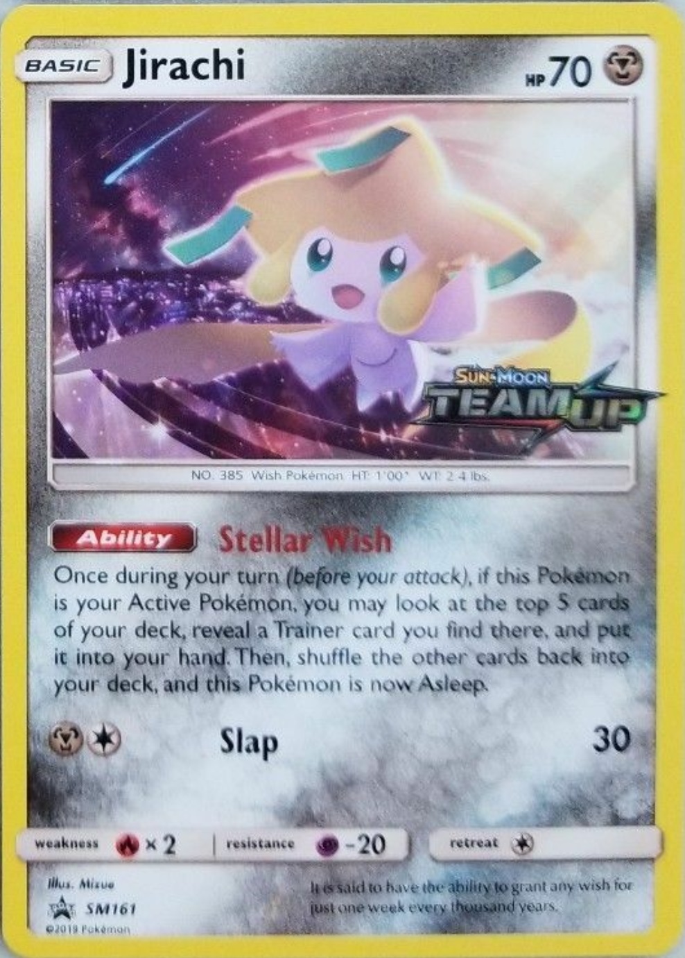 Jirachi - SM161 - Prerelease Promo - SM Black Star Promo Jirachi - SM161 - Prerelease Promo - SM Black Star Promo