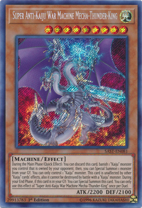 Super Anti-Kaiju War Machine Mecha-Thunder-King - SAST-EN081 - Secret Rare - 1st Edition