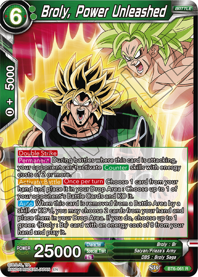 Broly, Power Unleashed - BT6-061 - R