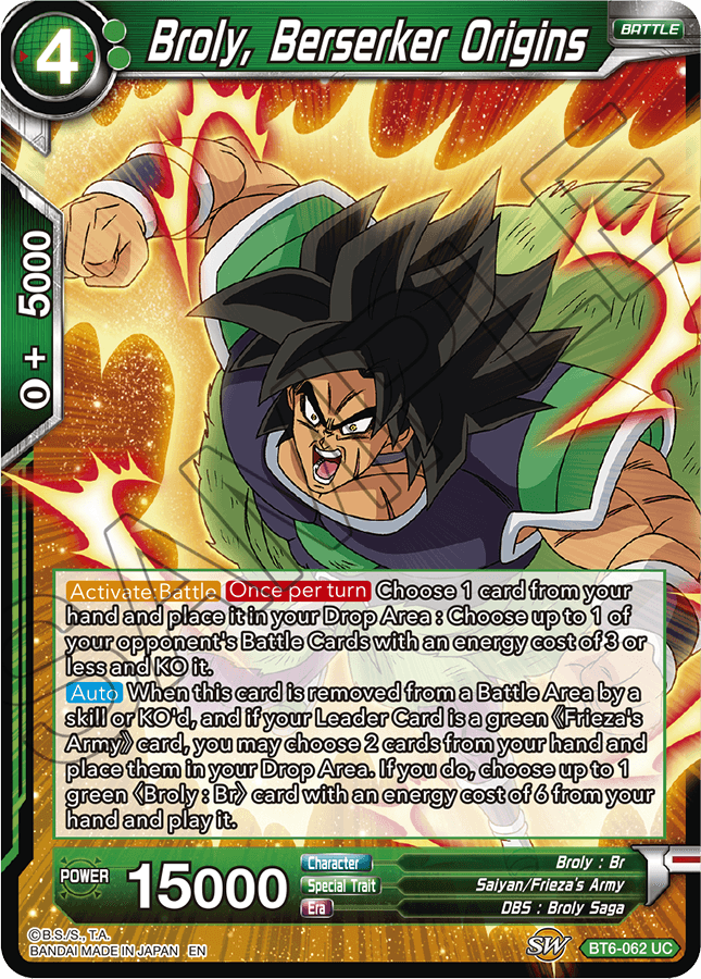 Broly, Berserker Origins - BT6-062 - UC