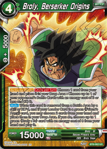 Broly, Berserker Origins - BT6-062 - UC