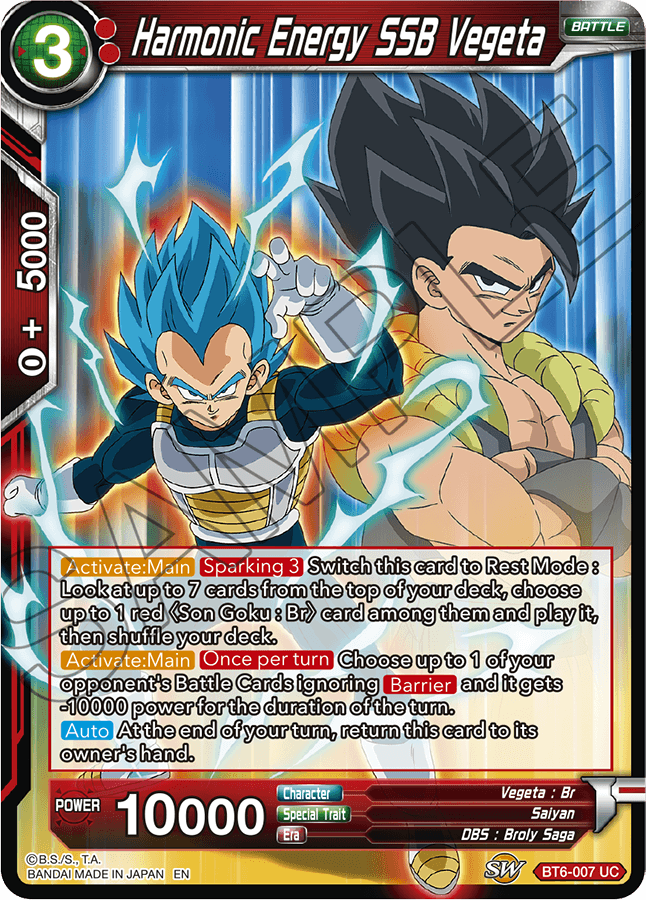 Harmonic Energy SSB Vegeta - BT6-007 - UC