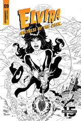Elvira Mistress Of Dark #9 20 Copy Royle B&W Incv (Net)
